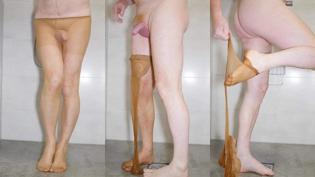 Sheer Tan Tights With A Wet-Look Finish Sheer Tan Tights With A Wet-Look Finish