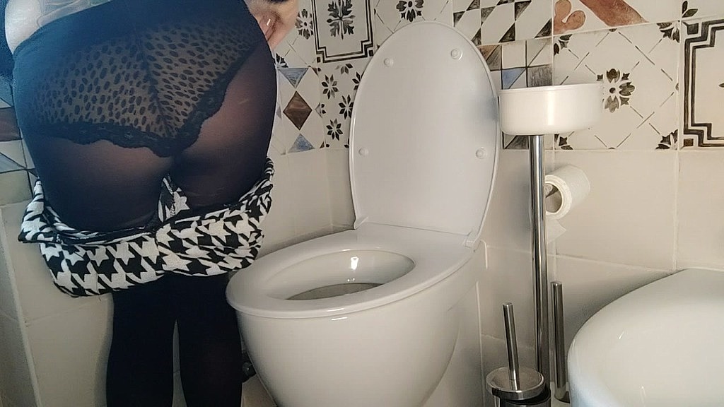 Chantal Channel Bathroom With Chantal Channel And Her Black Pantyhose