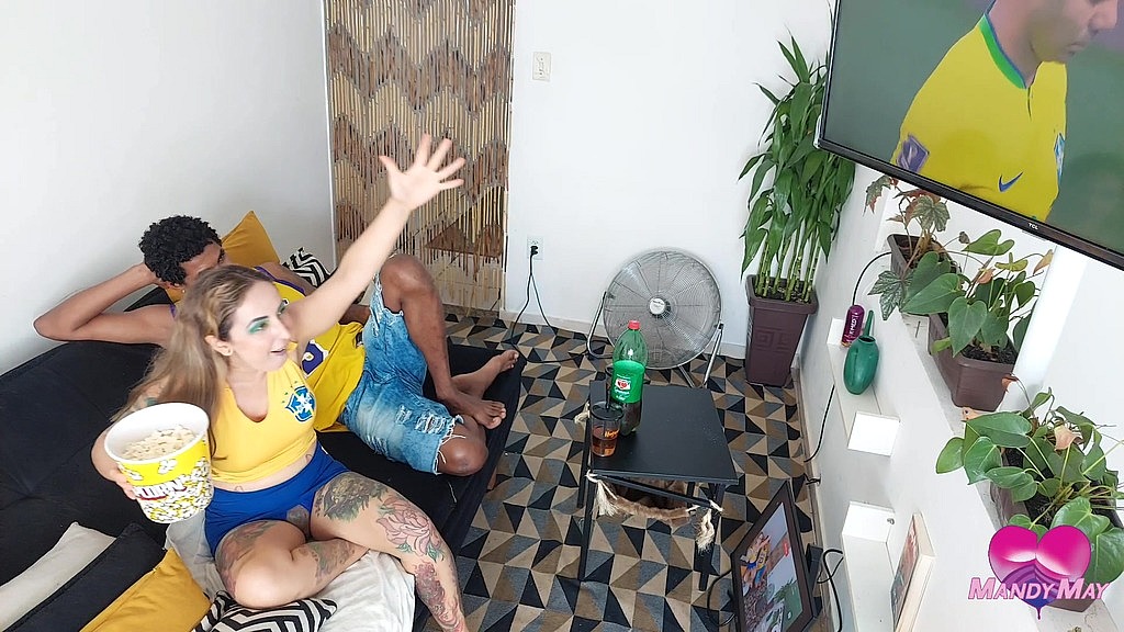 Mandy May Xtuber Tv Brazilian Loses Her Ass Betting On The Word Cup And Wins 2 Anal Creampie 0 Pussy