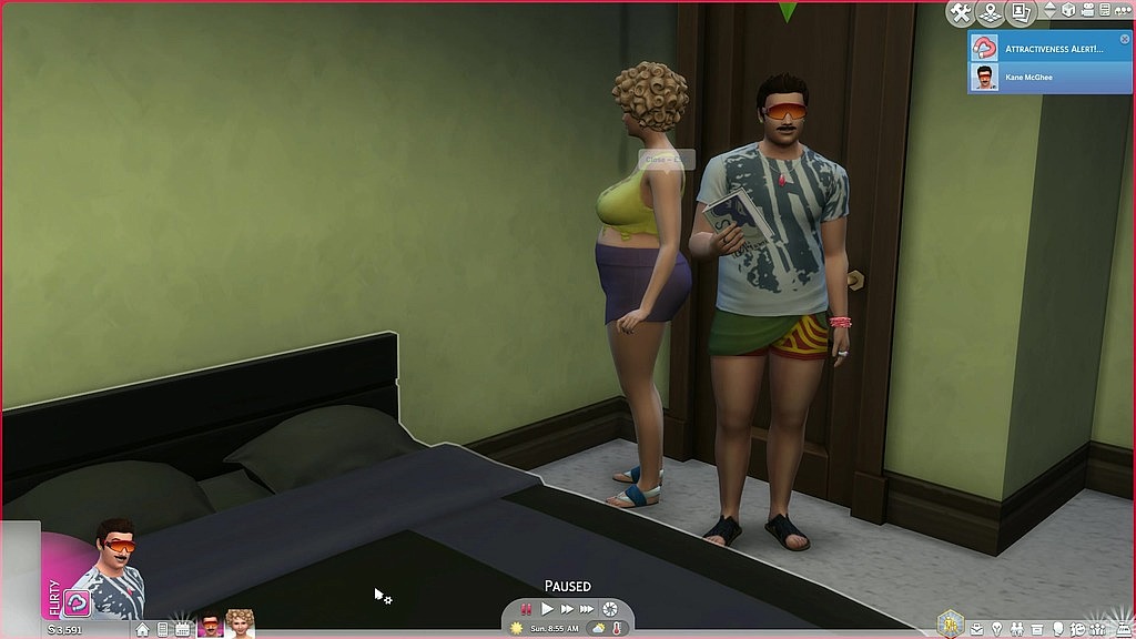 thesim4 porn gameplay fat couple having sex in the bedroom