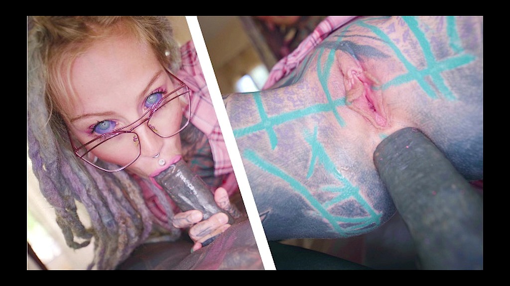 z filmz nerdy tattoo teen in glasses pov rough anal fuck