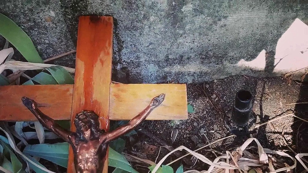 Nicolettaembassi Italian Slut Pisses On A Crucifix In A Deconsecrated Cemetery 2