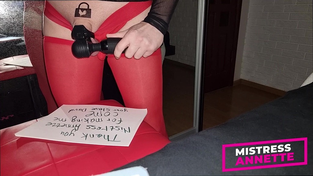 pornbox orgasm in a chastity belt after a long abstinence hubby reports to mistress annette 12 9 2022 1800