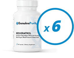 Men's Health - General Health - GenuinePurity Trans-Resveratrol - 6 Bottle (6 Month)