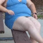 Public Outdoor Flash: BBW Upskirt Reveal