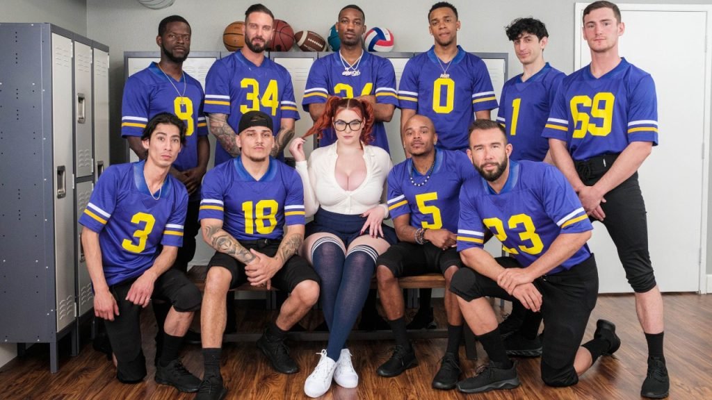 Nerdy Babe's Epic Locker Room Romp Nerdy Babe’s Epic Locker Room Romp